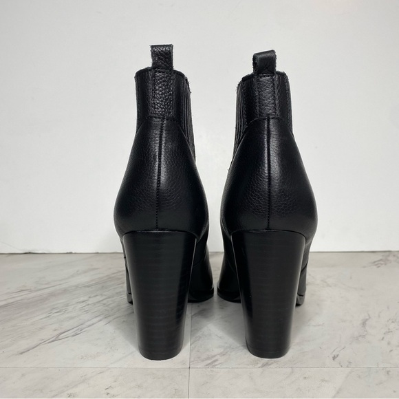 Marc Fisher Alva Black Leather Heeled Bootie 10M - Picture 3 of 14